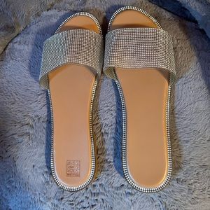 Women blingy sandals slides size 8